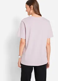 Vid lang topp med V-utringning, kort arm (5-pack), bonprix