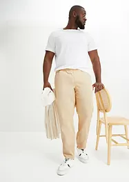 Regular Fit pull on-bukse i 100% bomull, Straight, bonprix