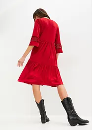 Tunikakjole med blonde, bonprix