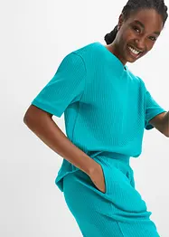 Loungewear-kosedress i ribbemateriale med kulotte, bonprix