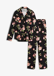 Pyjamas med knappestolpe og stikklommer, bonprix
