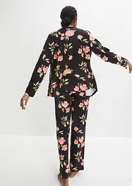 Pyjamas med knappestolpe og stikklommer, bonprix