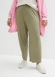 Vid 7/8-lang trikotbukse med High Waist-komfortlinning, 2-pack, bonprix