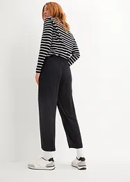 Ankellang bukse i trikot, High Waist (2-pack), bonprix