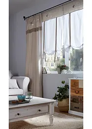 Liftgardin i økologisk bomull med hjertemotiv (1-pack), bonprix
