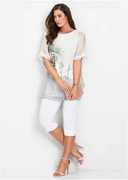 Capri-bukse med stretch og slip on-linning, bonprix