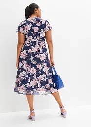 Mesh-midikjole med print, bonprix