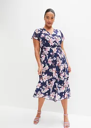 Mesh-midikjole med print, bonprix