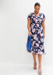 Mesh-midikjole med print, bonprix