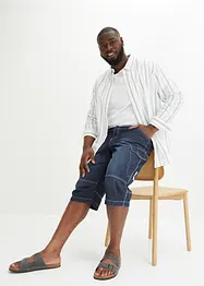 Lang bermudashorts i lett denim, Relaxed Fit, bonprix