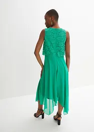 Premium-chiffonkjole med blonder, bonprix