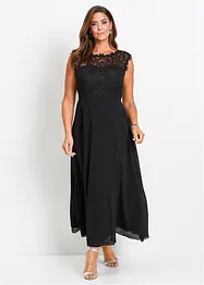 Maxikjole med blonder, bonprix