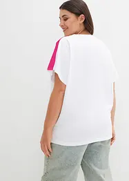 T-skjorte med volangermer og neonstriper, bonprix