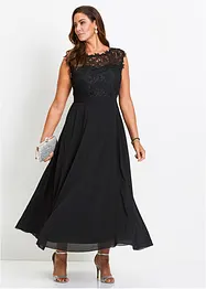 Maxikjole med blonder, bonprix