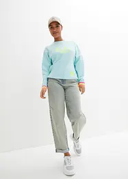 Sweatshirt med fargerike mansjetter, bonprix