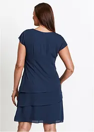 Minikjole i lag-på-lag look med dekorativt tilbehør, bonprix