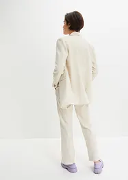 Lang blazer i lin- og viskosemiks, bonprix