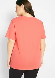 Vid, lang topp med V-hals, kortermet (5-pack), bonprix
