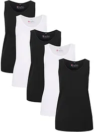 Lang topp i 100% bomull (5-pack), bonprix