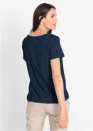 Topp i 100% bomull, kortermet, bonprix