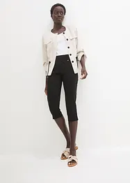 Capri-bukse med stretch og slip on-linning, bonprix