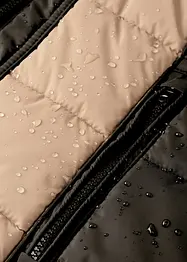 Lang jakke i vannavvisende materiale med fuskepels, bonprix