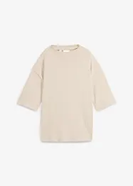 Oversized shirt med ståkrage av interlock, bonprix