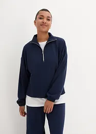 Troyer-sweatshirt med Boxy passform med modal, lang arm, bonprix