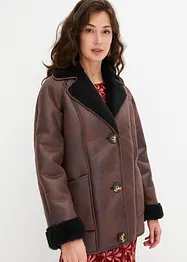 Shearling-jakke med lommer, bonprix