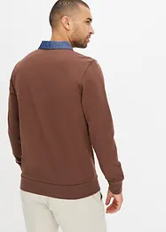 Sweatshirt med polokrage, bonprix