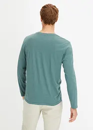 Henley-shirt, langermet, av økologisk bomull, bonprix