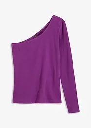 Ribbet topp med One Shoulder, bonprix