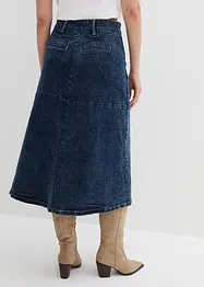 Jeansskjørt, midi-lengde, bonprix