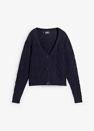 Cardigan med flettemønster, bonprix