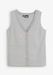 Finstrikket vest med knapper, bonprix