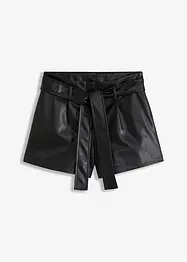 Shorts i imitert skinn, bonprix