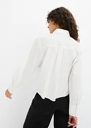 Poplin-bluse med glidelås, bonprix