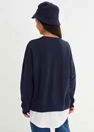 Sweatshirt med blusebesetning til barn, bonprix