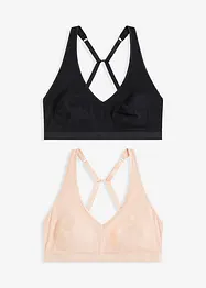 Bralette uten bøyle (2-pack), bonprix