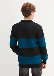 Sweatshirt med polo-krage, bonprix