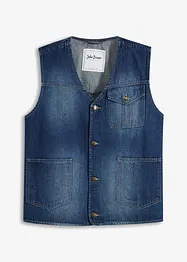 Jeansvest av økologisk bomull, Regular Fit, bonprix