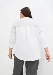 Bluse med sweat-besetning, 3/4-lang arm, bonprix