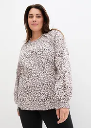 Bluse med rund hals, bonprix