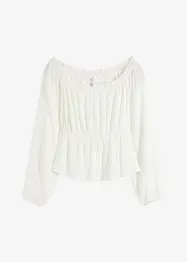 Singoallabluse av crinkle-viskose, bonprix