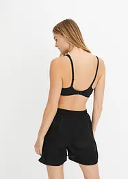 Vattert bralette uten bøyle i blankt materiale, bonprix