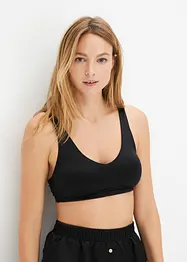 Vattert bralette uten bøyle i blankt materiale, bpc bonprix collection