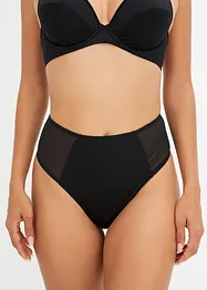 Høy stringtruse med mesh-innfellinger, bonprix
