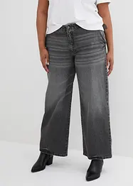 Wide Leg-jeans Mid Waist, stretch, bonprix