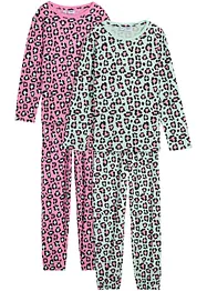 Pyjamas i myk bomull (4-delt sett), bonprix