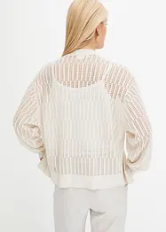 Cardigan med hullmønster, bonprix